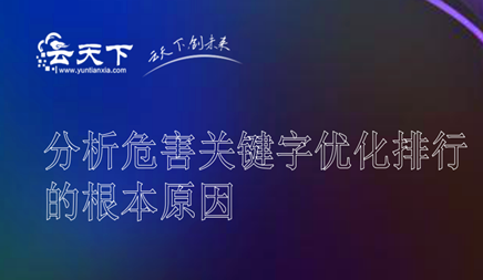 分析危害关键字优化排行的根本原因