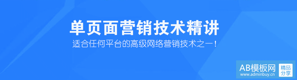 高级网络营销：单页面营销技术精讲