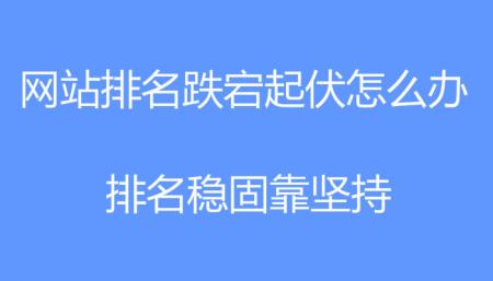 网站排名稳固靠坚持