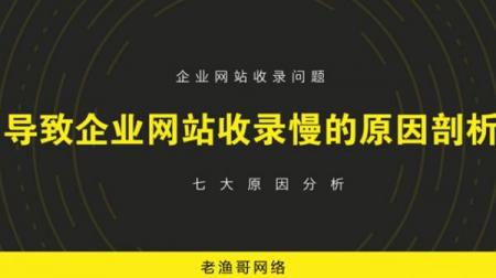 企业网站收录慢的原因-老渔哥-网站运营那点事儿