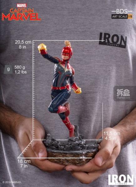 IRON STUDIOS 漫威 惊奇队长 CAPTAIN MARVEL 1:10 雕像