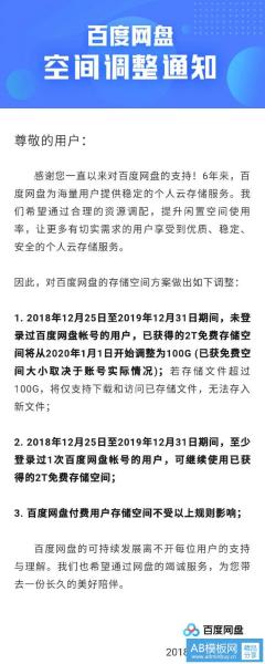 有百度网盘的赶紧做这事不然空间要缩水！